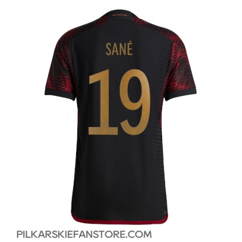 Tanie Strój piłkarski Niemcy Leroy Sane #19 Koszulka Wyjazdowej MŚ 2022 Krótkie Rękawy